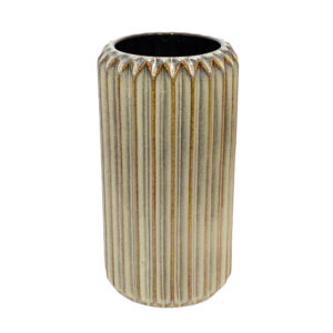 Vaso de Cerâmica Bege e Marrom - 30x16