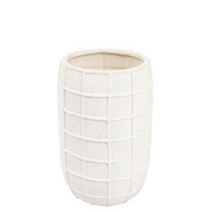 Vaso em Cerâmica Branco - 24x14