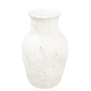 Vaso em Cerâmica Branco - 25x14