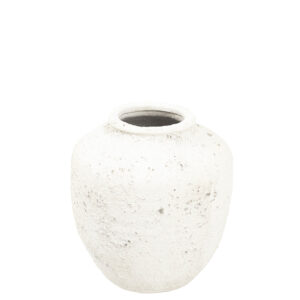 Vaso em Cerâmica Branco - 19X16