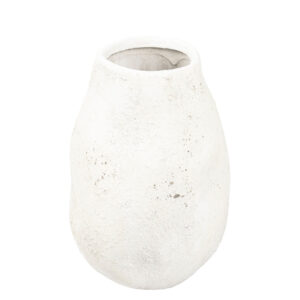 Vaso em Cerâmica Branco - 22x10